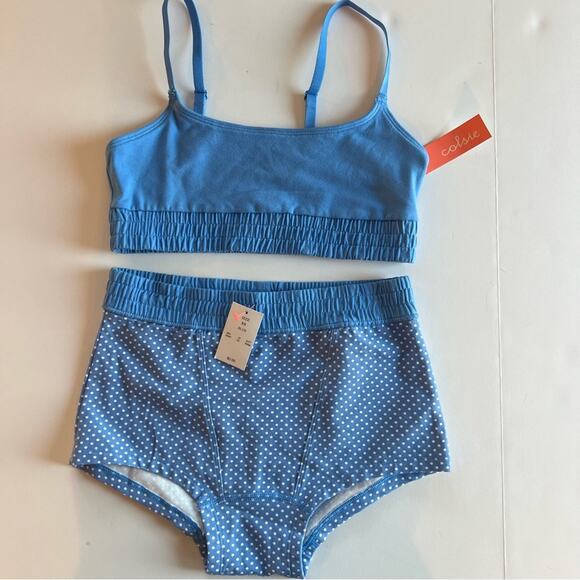 Colsie Blue Polka Dot Intimate Set - Picture 2 of 4